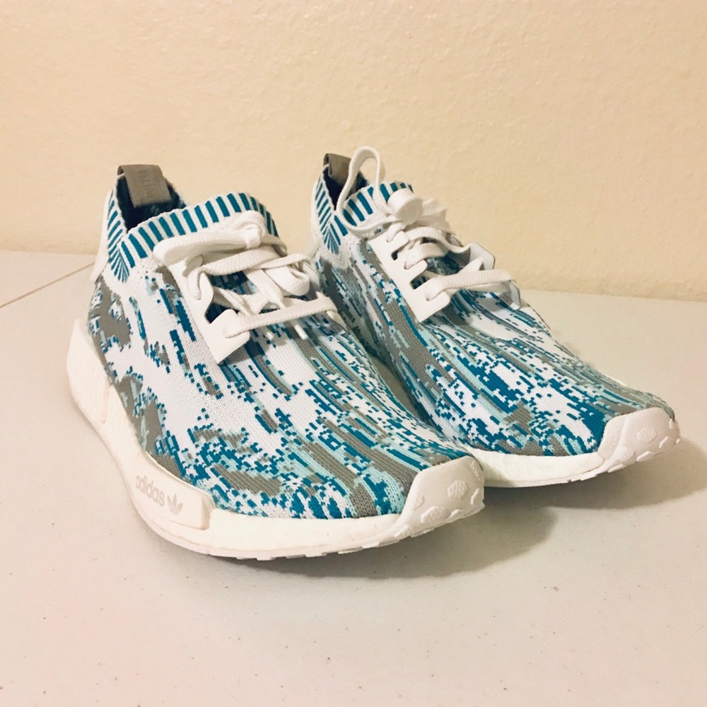 NWOT Adidas x SNS Datamosh Blue NMD R1 PK Men's - Picture 1 of 8